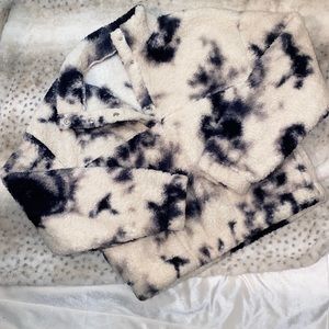 Tie-Dye Sherpa Pullover
